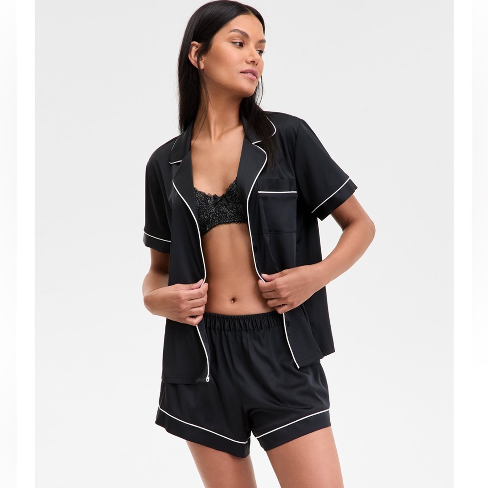 INC | Slate Gray Satin Pajama Set